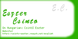 eszter csinto business card
