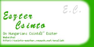 eszter csinto business card